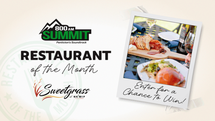Summit 800 Restaurant of the Month Sweetgrass at Nk Mip Cellar contest banner